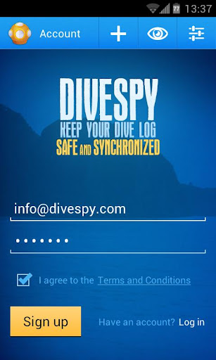 Dive log by Divespy