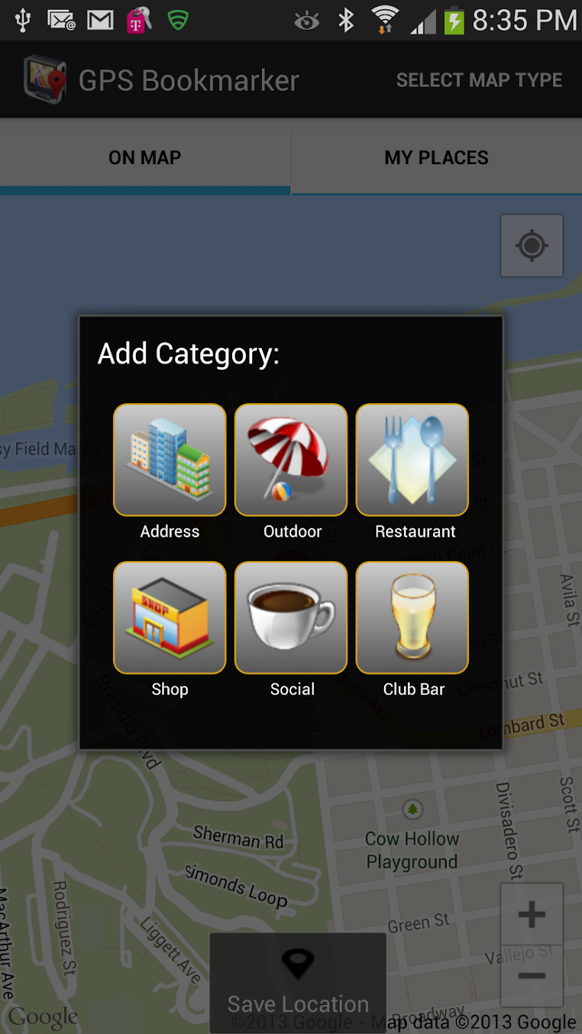 GPS Bookmarker Screen 3