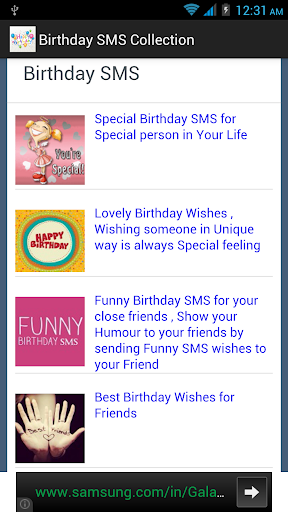 Birthday SMS Collection