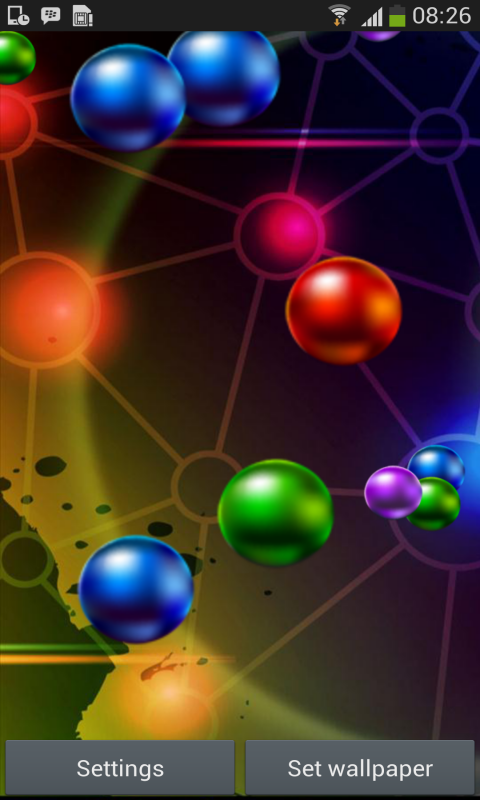 Colorful Ball Live Wallpaper Screen 2