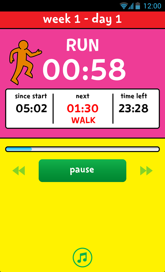 Change4Life Couch to 5k Screen 3