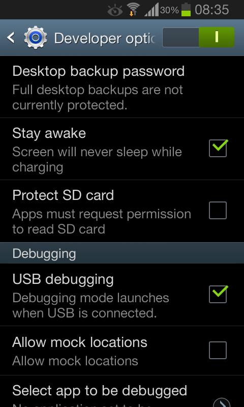 Developer Options APK easy access to developer options settings on any