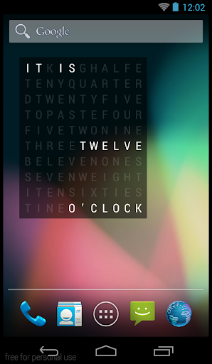 Word Clock Widget