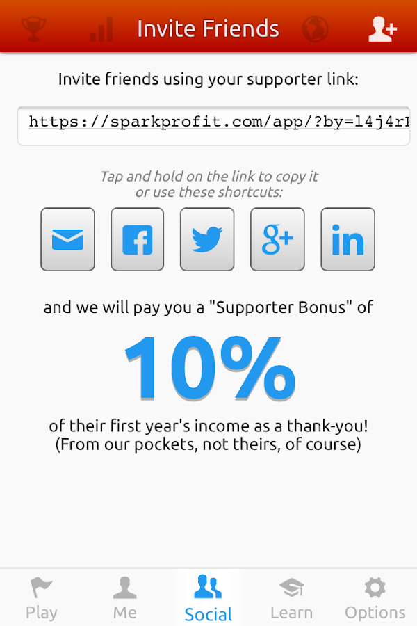   Spark Profit- tangkapan layar 