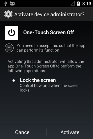 One-Tap Screen Lock