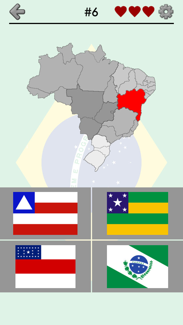 Android application Brazilian States - Quiz about Flags and Capitals screenshort