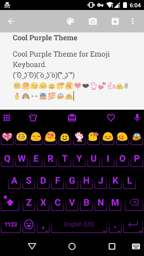 Neon Purple - Emoji Keyboard