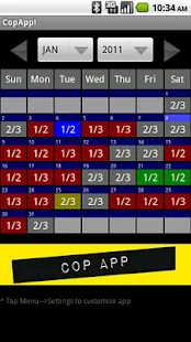 CopApp ! Calendar Schedule - screenshot thumbnail