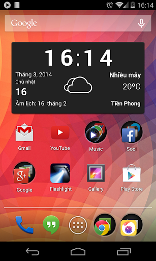 Vietnamese weather widget