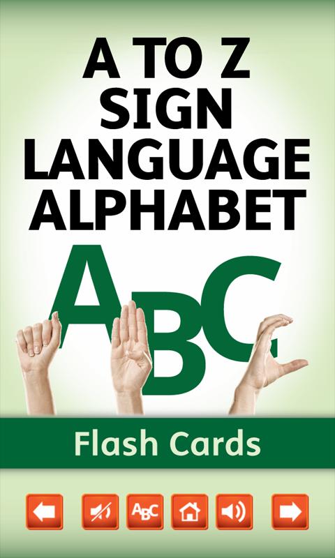 Sign Language Alphabet Cards Screen 1