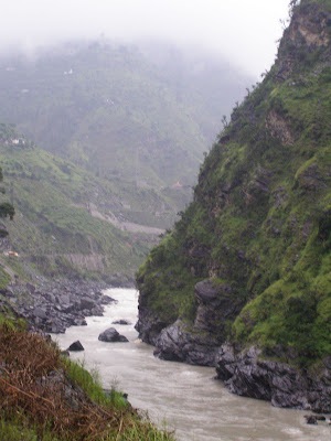 The Beas River seen from the tea stall