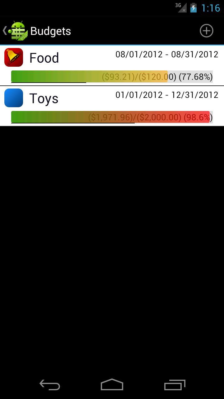 MoneyDroid Pro Screen 3
