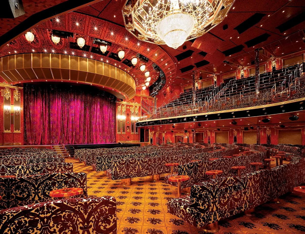 Carnival-Glory-Amber-Palace - Enjoy Vegas-style shows at the multilevel Amber Palace, Carnival Glory's main entertainment venue.