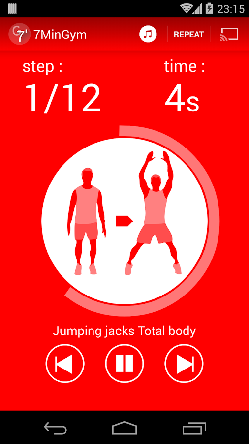   7MinGym Chromecast-AndroidTV (ekrano kopija) 