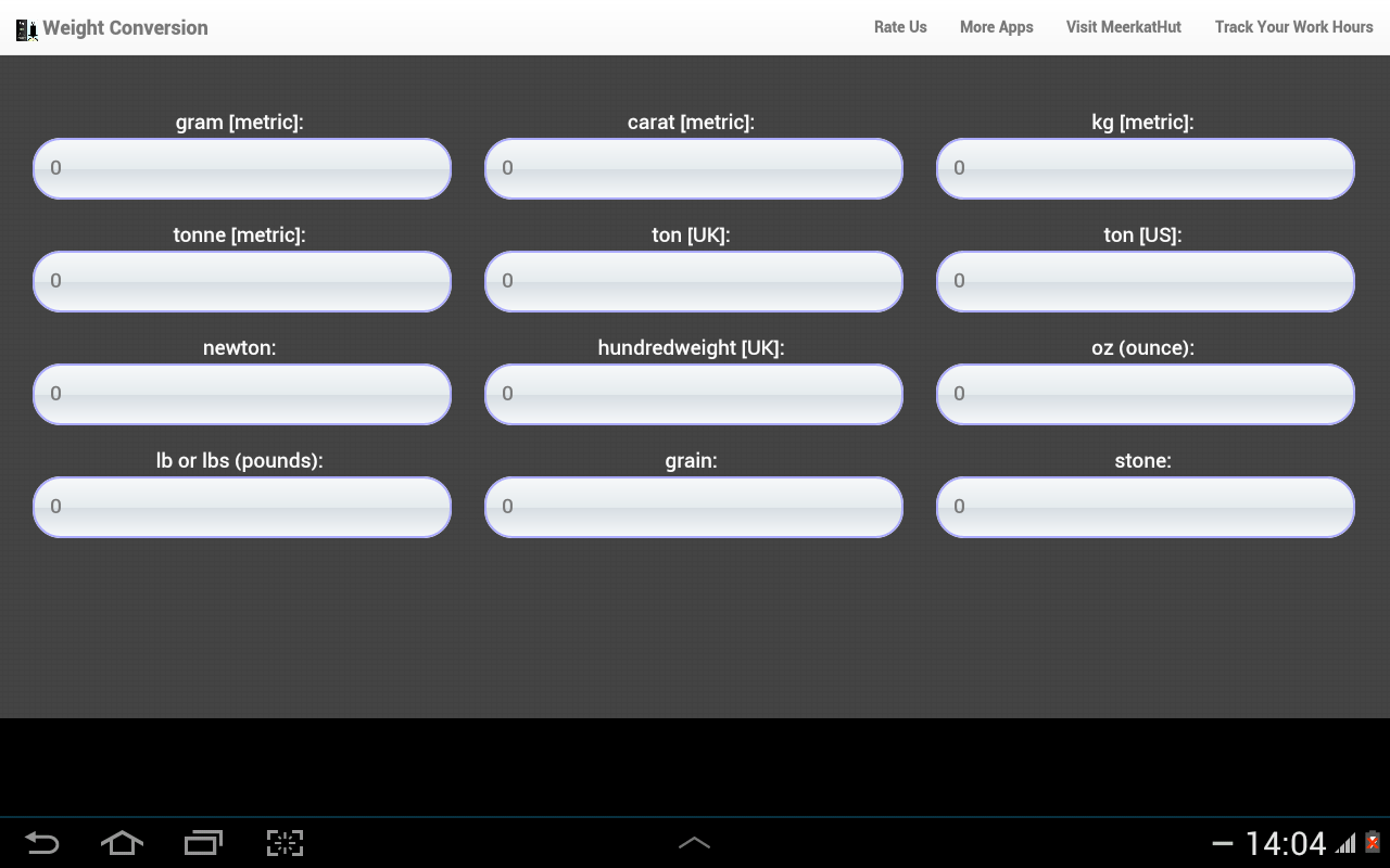 Weight Conversion lbs kg pound - screenshot