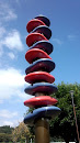 Blue and Red Disk Pole