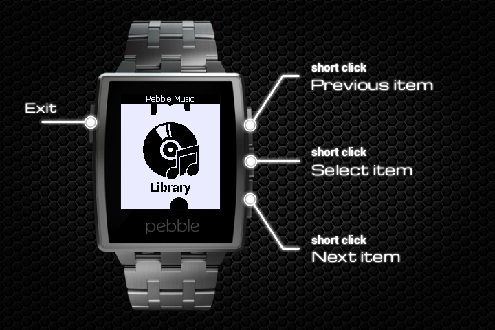 Music Player for Pebble - screenshot