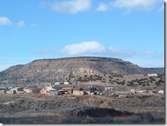 Village and a dead volcano in New Mexico