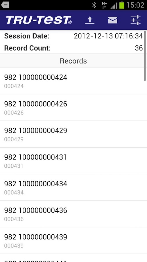 TruTest Data Link screenshot