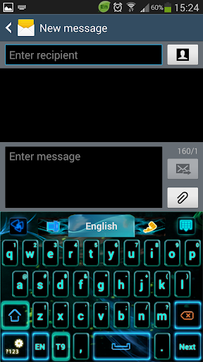 Neon Flame GO Keyboard theme