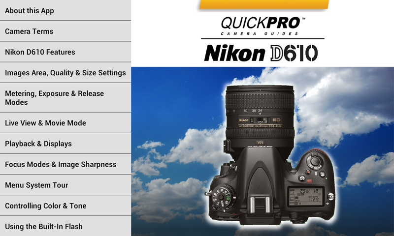 Nikon D610 from QuickPro Screen 2