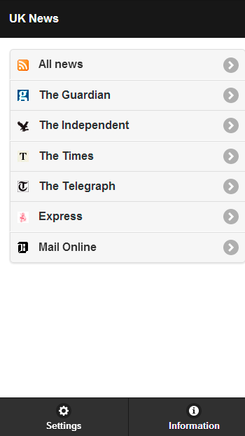 Android application UK News Pro. Latest UK News screenshort