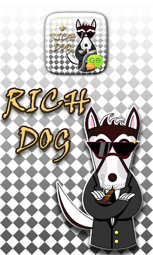 GO SMS PRO RICH DOG STICKER