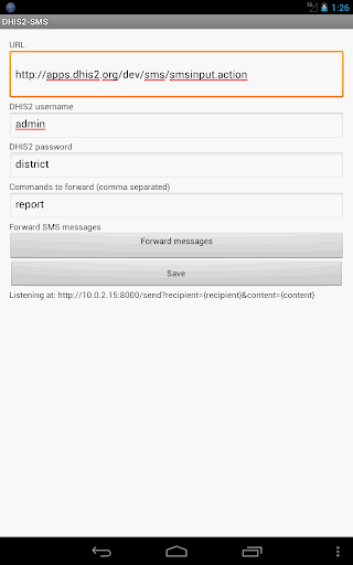 SMS Gateway for DHIS 2