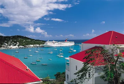 Carnival Paradise in port. The ship sails out of Baltimore to Grand Turk and the Bahamas. 