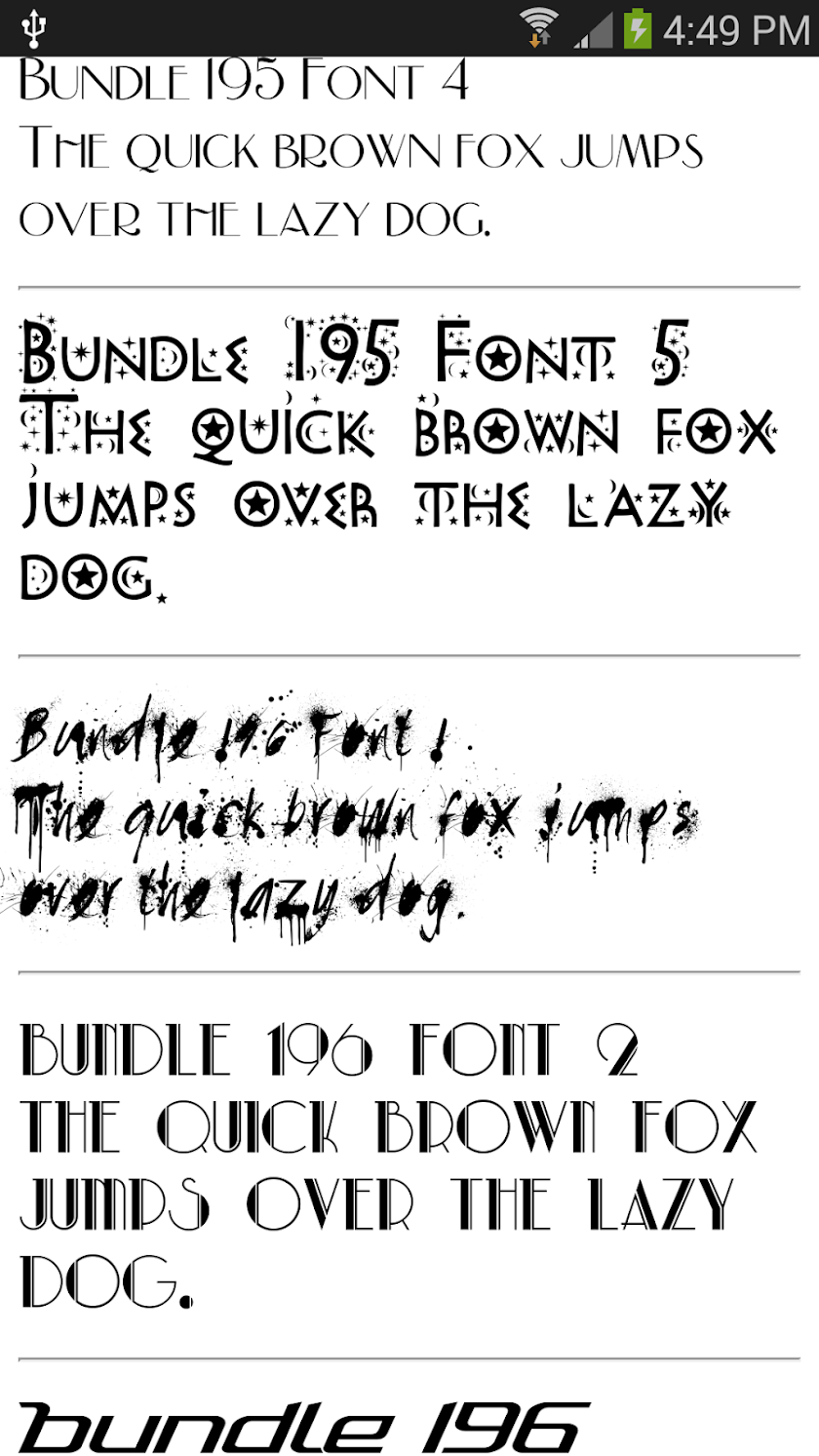 Fonts for Samsung 1000+ Screen 3