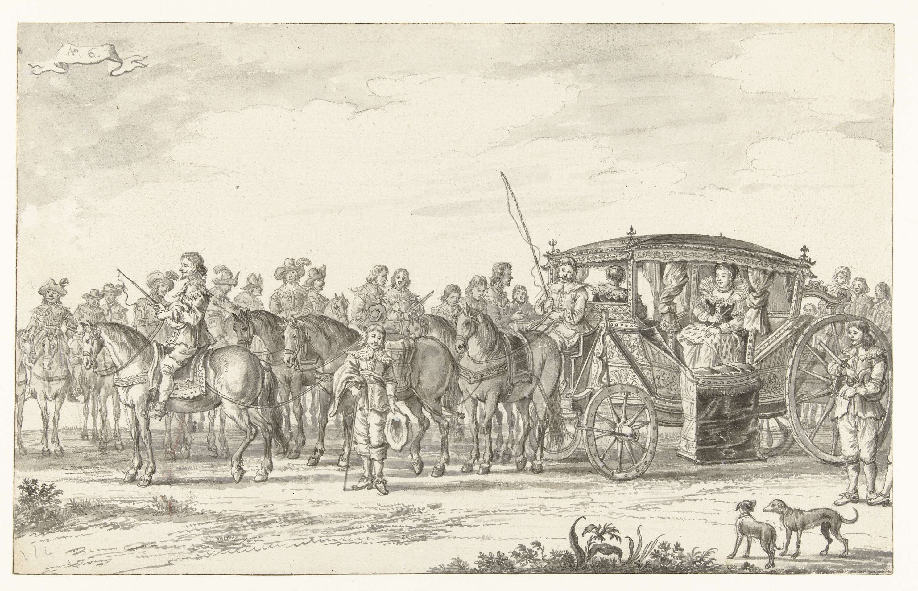 De intocht van Maria de' Medici te Amsterdam in 1638 (plaat 6)