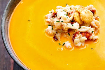 Lobster Bisque with Old Bay Oyster Crackers
