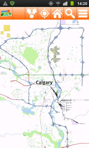 Calgary Offline mappa Map