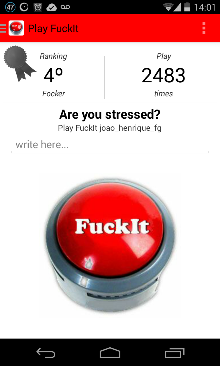 FuckIt Screen 1
