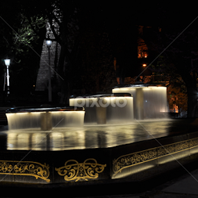 Night fountain by Plamen Filipov - City,  Street & Park Fountains