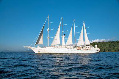 Wind Star, the namesake of the Windstar fleet, is large enough to provide luxury amenities yet small enough to tuck into small harbors and  coves larger ships can't reach.  
