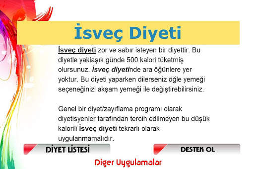 İsveç Diyeti - 7Günde15KiloVer