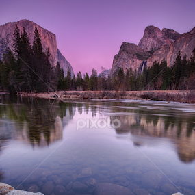 Sunset at Gates of the Valley by Ferruccio Galbiati - Landscapes Mountains & Hills