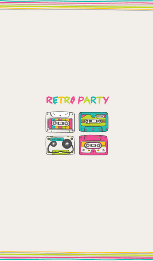 Retro party 카세트 테이프 카카오톡 테마