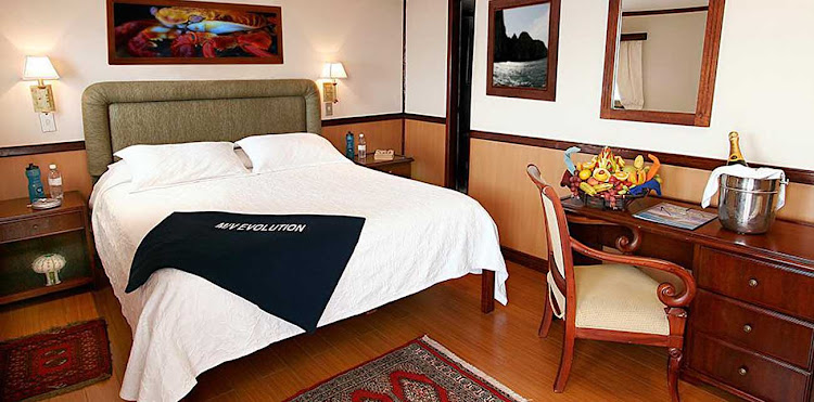 G Adventures cruises allow a small cruise ship experience, sailing into many ports that larger cruise ships don't visit. Here is an example of a Category 4 cabin on the G Adventures ship Evolution.