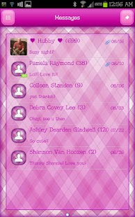 GO SMS - Lavender Plaid 3 Screenshots 0