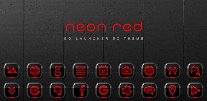 free download android full pro mediafire Neon Red GO Launcher EX Theme APK v1.0 qvga tablet armv6 apps themes games application