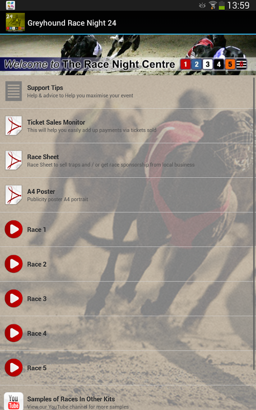 Android application Greyhound Race Night - 24 screenshort