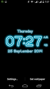 download Neon Digital Clock LWP free