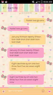 Pastel Love GO SMS Screenshots 1