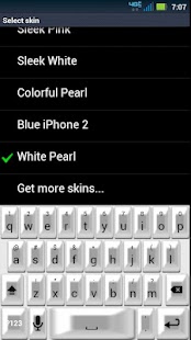 Lastest White Pearl Keyboard Skin APK for Android
