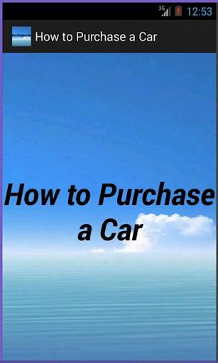 How to Purchase a Car