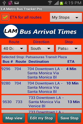 LA Metro Bus Tracker Pro