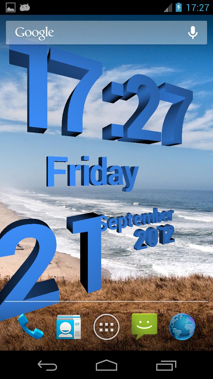3D Clock Live Wallpaper Screen 2