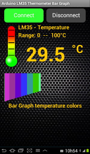 Arduino BT LM35 Temp Bar Graph